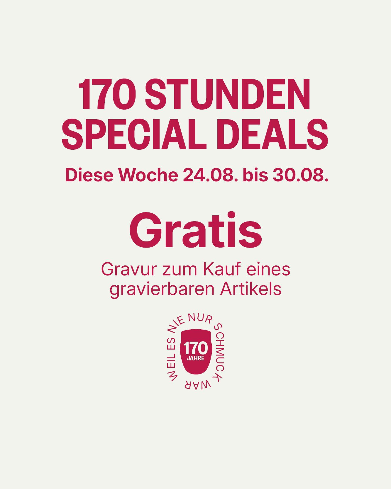 170 STUNDEN DEALS