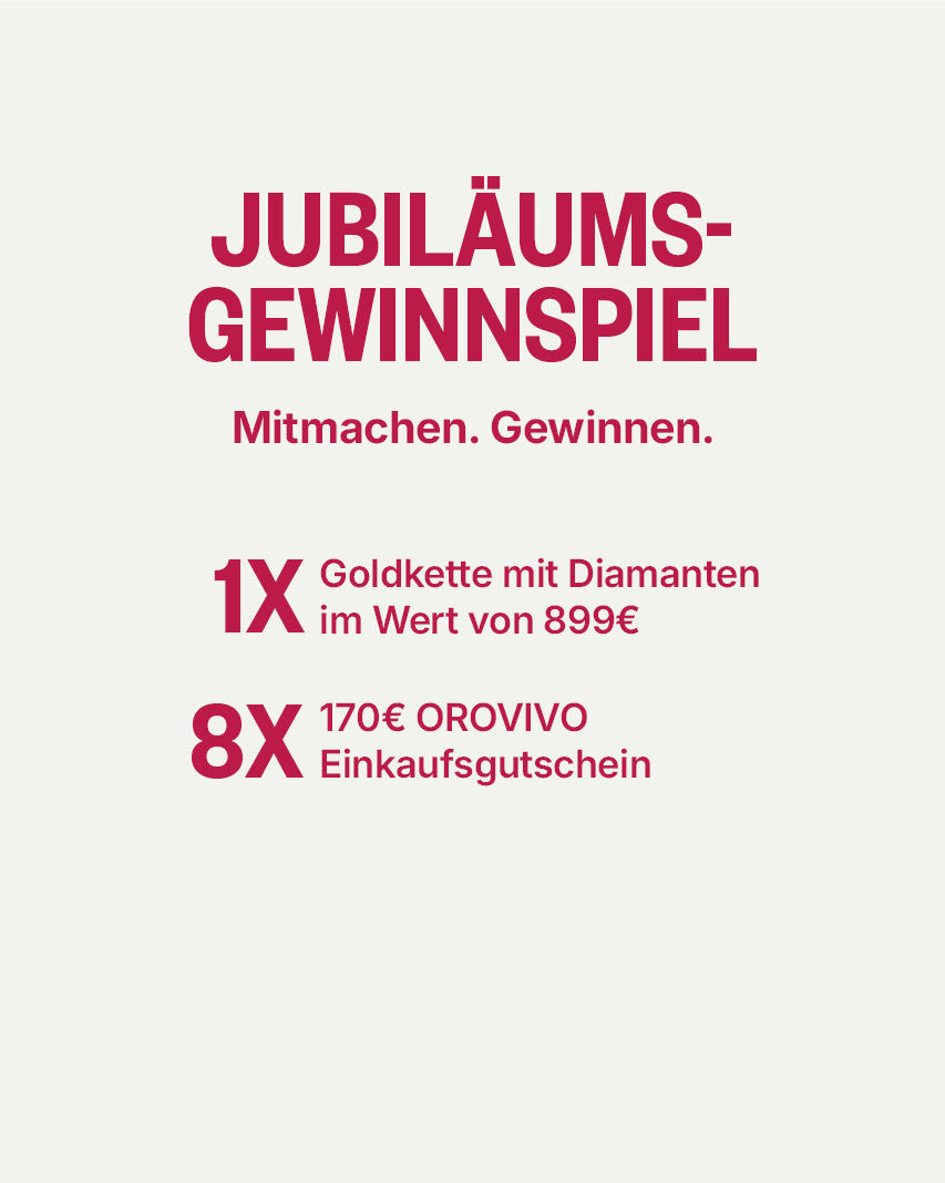 OROVIVO GEWINNSPIEL.