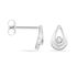 LINDIA Damen Ohrstecker Weißgold 375 (9 Karat) Diamant Weiß 0,02 ct Tropfen
