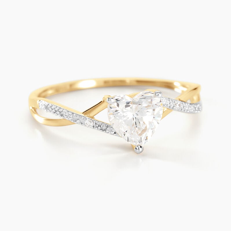 Bague Or Jaune Clothilde Oxyde De Zirconium - Spannringe Damen | OROVIVO