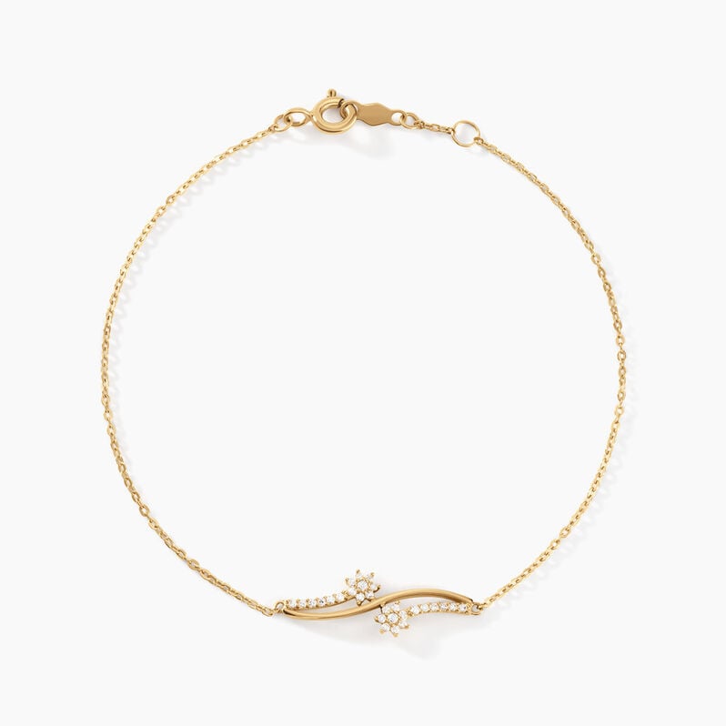 Bracelet Constellation Or Jaune Oxyde De Zirconium - Spannringe Damen | OROVIVO