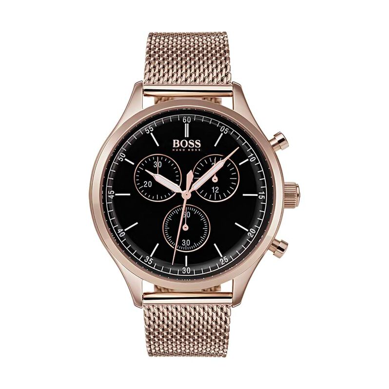 Orologio Cronografo Uomo Boss Companion quadrante nero 1513548 - Spannringe Herren | OROVIVO