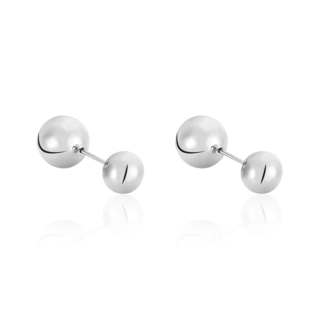 Damen Doppelohrstecker Edelstahl Kugel - Ohrstecker Damen | OROVIVO