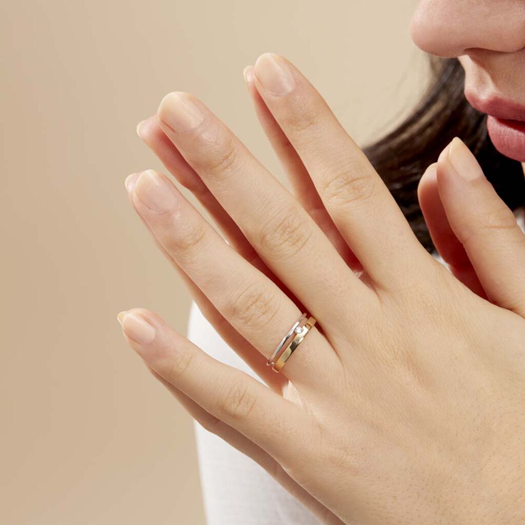 Bague Lola Or Bicolore Diamant - Spannringe Damen | OROVIVO