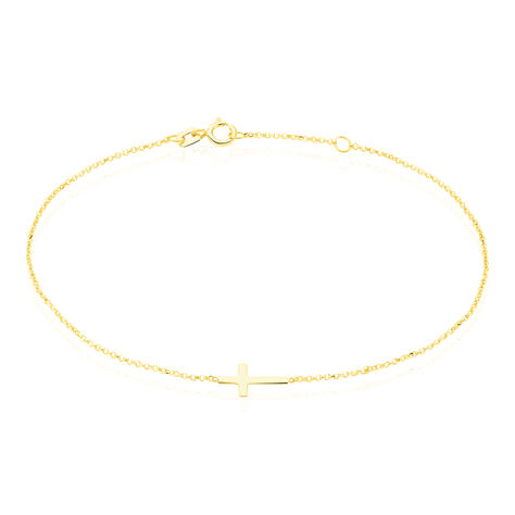 Damen Armband Gold 375 (9 Karat) Religi&ouml;ses Kreuz