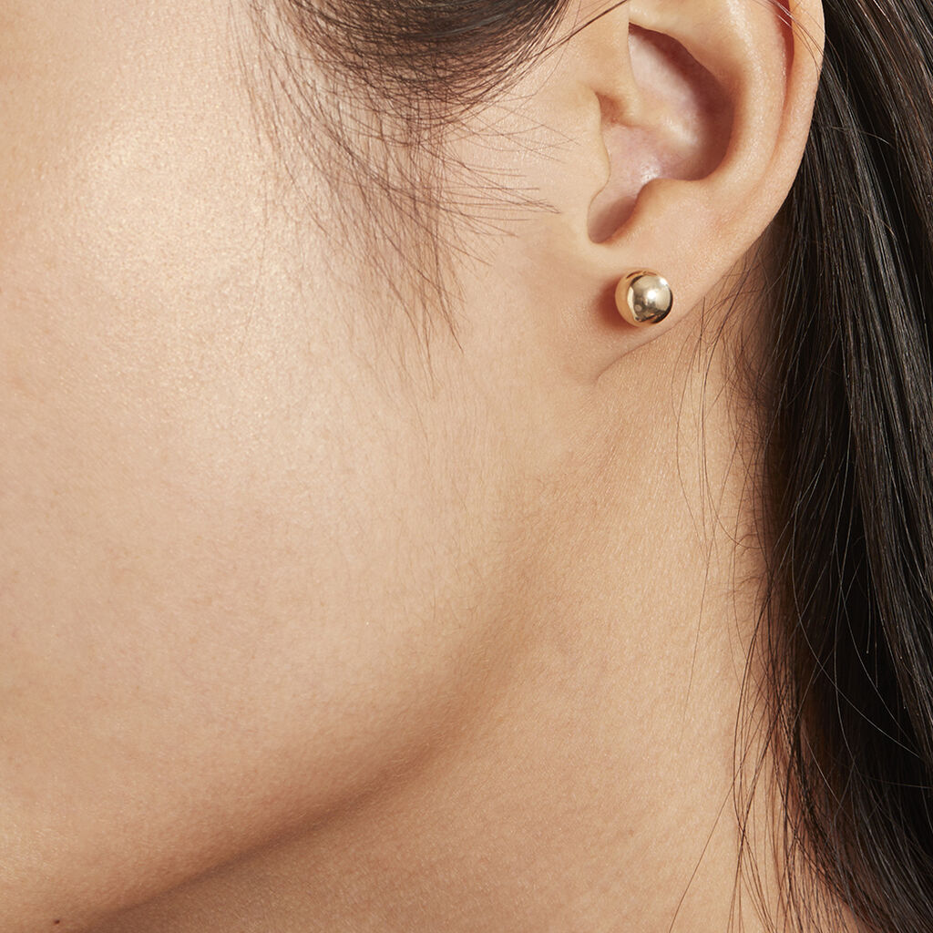 Damen Ohrstecker Gold 375 Kugel 7mm - Ohrstecker Damen | OROVIVO