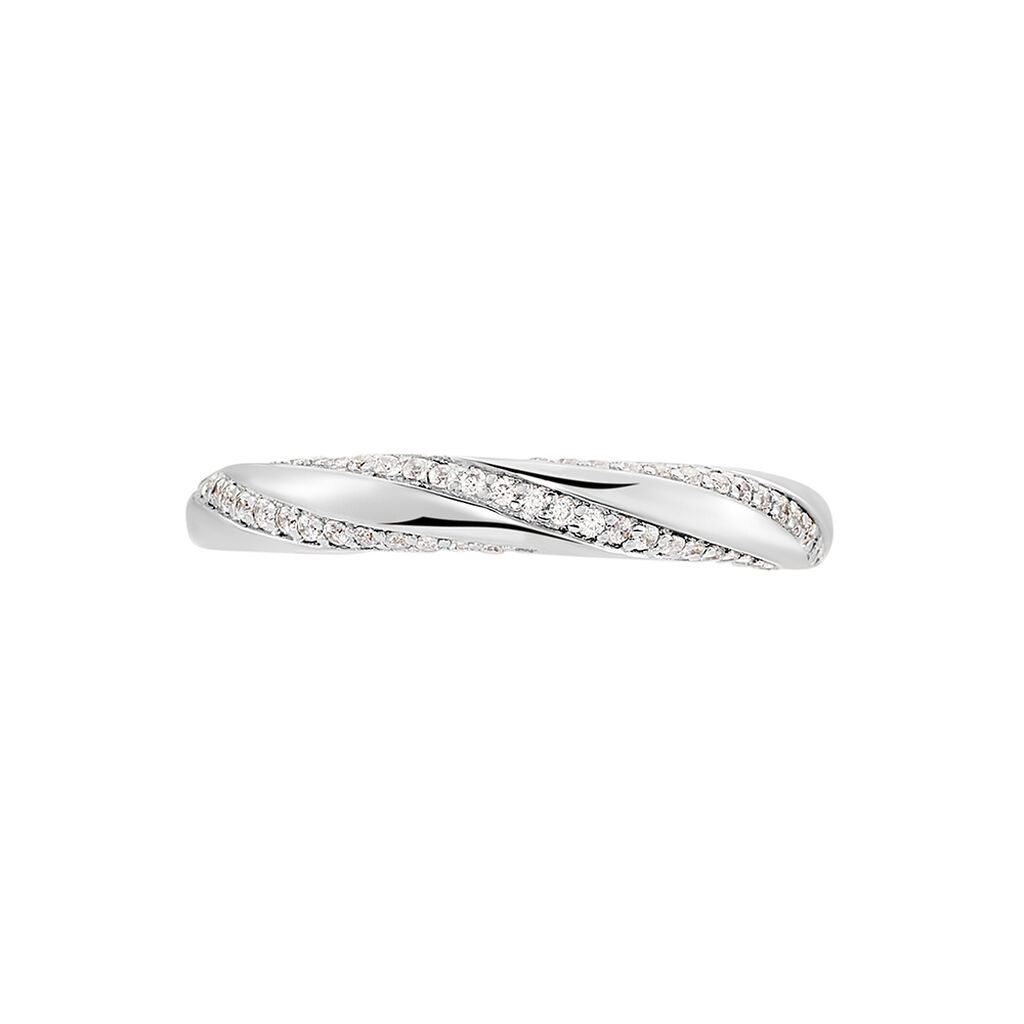 DEMI Damen Ring Silber Silber 925 Zirkonia Wei&szlig;