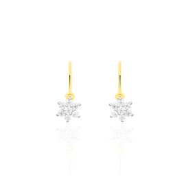 Damen Ohrhänger Gold 375 Zirkonia Stern - Ohrhänger Damen | OROVIVO