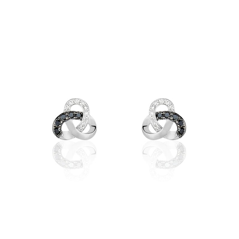 Damen Ohrstecker Weißgold 375 Diamant Schwarz Konstellation Constellation  - Ohrstecker Damen | OROVIVO