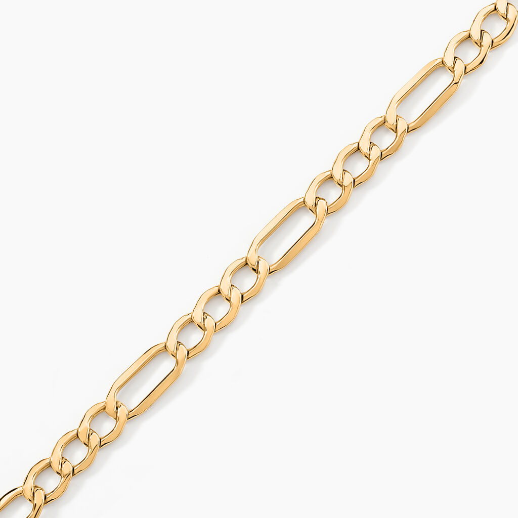 Bracelet Or Jaune Maille Alternée - Spannringe Herren | OROVIVO