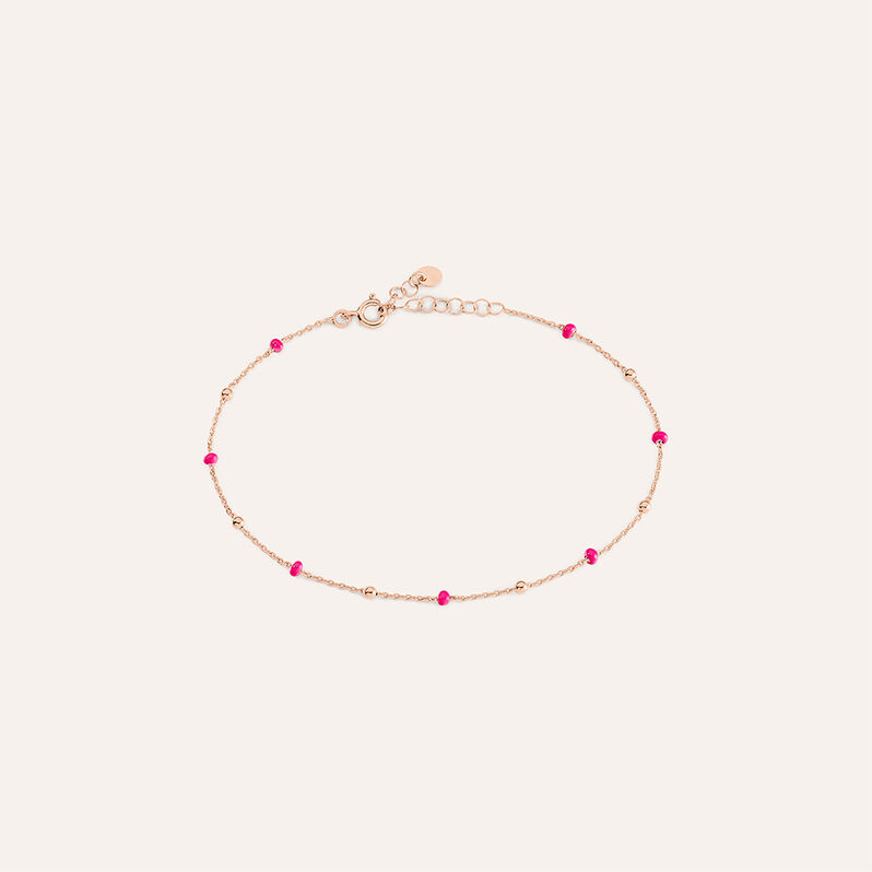 Cavigliera Silver Collection Argento Rosa Pietra sintetica - Spannringe Damen | OROVIVO