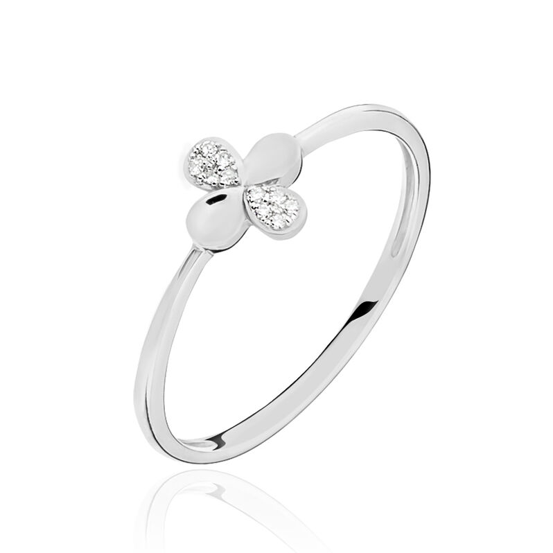 Bague Emilia Or Blanc Diamant - Spannringe Damen | OROVIVO