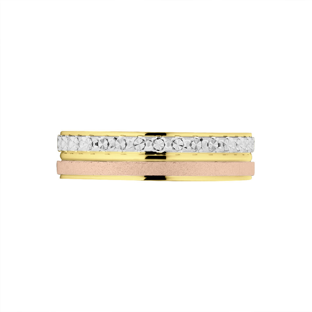 Alliance Triade Ruban Plat Or Tricolore - Spannringe Unisex | OROVIVO