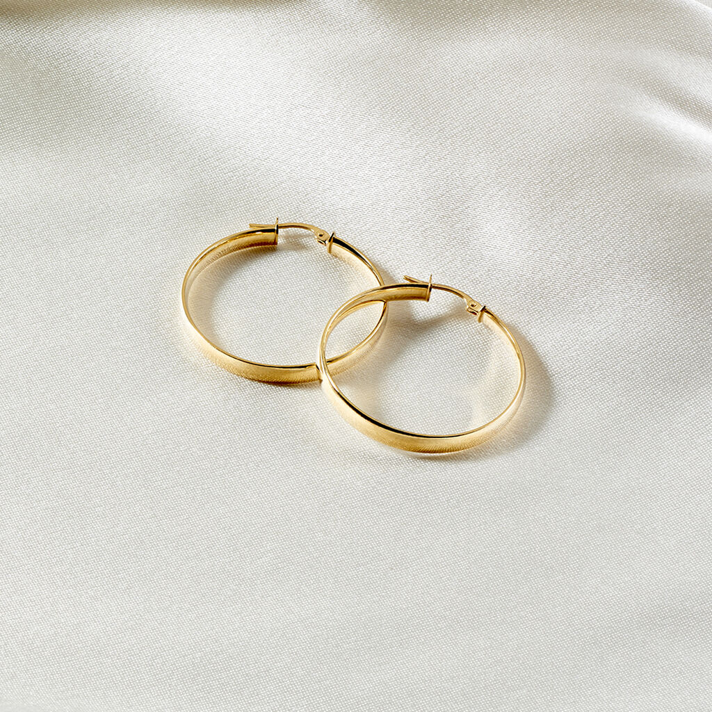 Damen Creolen Gold 375 (9 Karat) B 1,5 mm