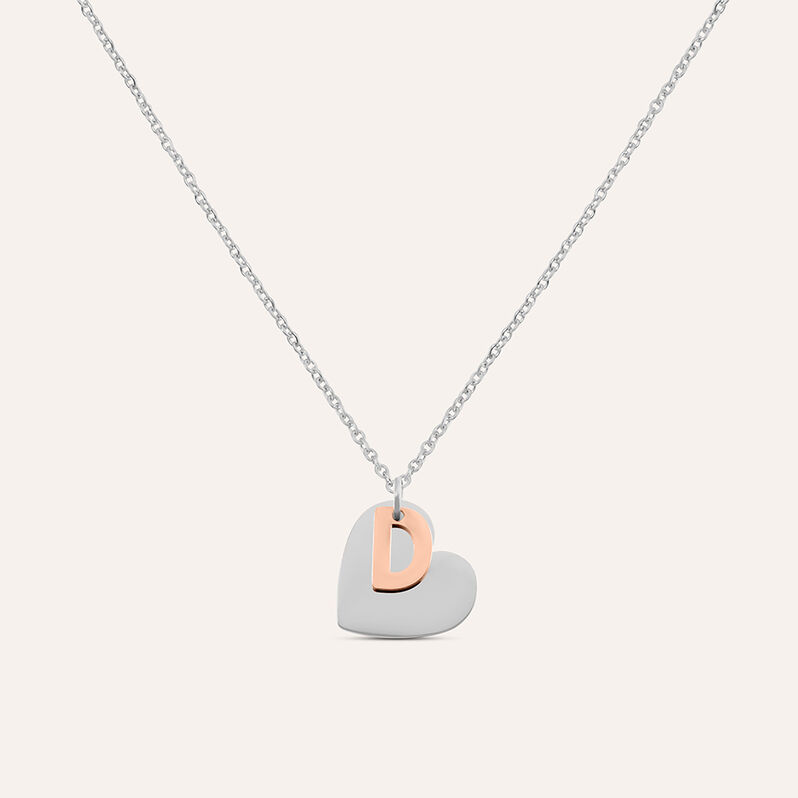 Collana Sunrise Acciaio Bicolore Bianco / Rosa - Spannringe Damen | OROVIVO