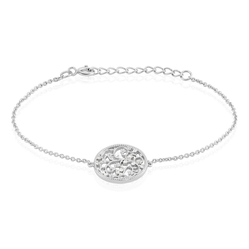 Bracelet Argent Rhodie Plantain Oxydes De Zirconium - Spannringe Damen | OROVIVO