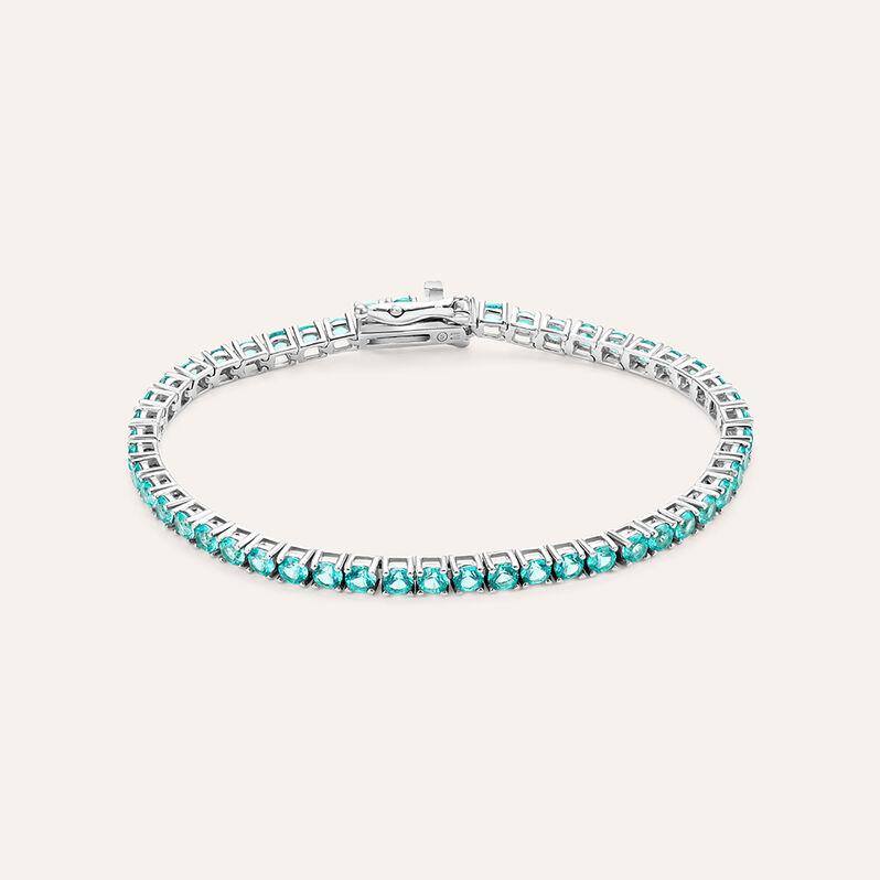 Bracciale Tennis Silver Rainbow Argento Rodiato Cubic Zirconia - Spannringe Damen | OROVIVO