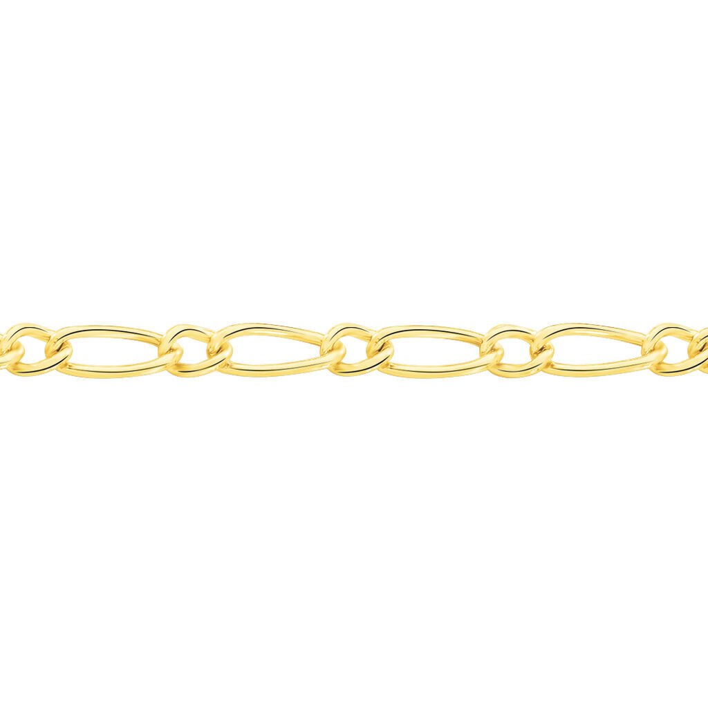 Damen Figarokette Gold 375 , Kette ohne Stein