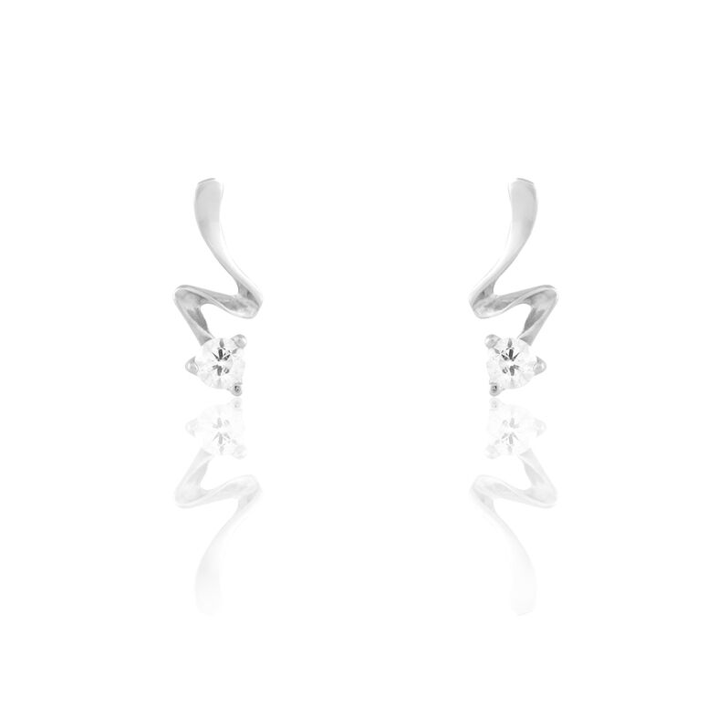 Boucles D'oreilles Pendantes Argent Blanc Oxyde De Zirconium - Spannringe Damen | OROVIVO