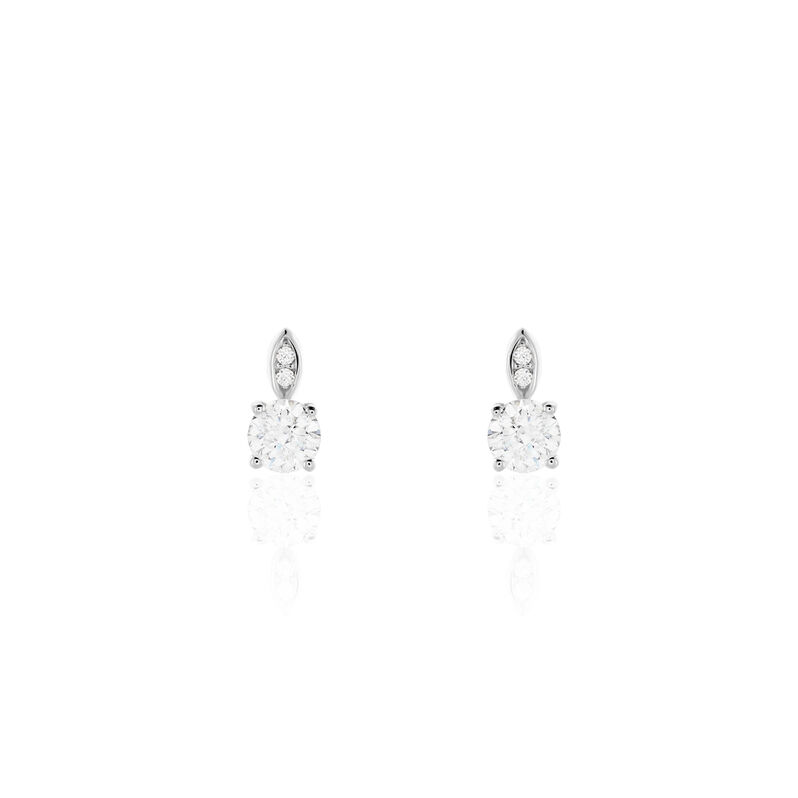 Boucles D'oreilles Or Weiss Anysia - Spannringe Damen | OROVIVO