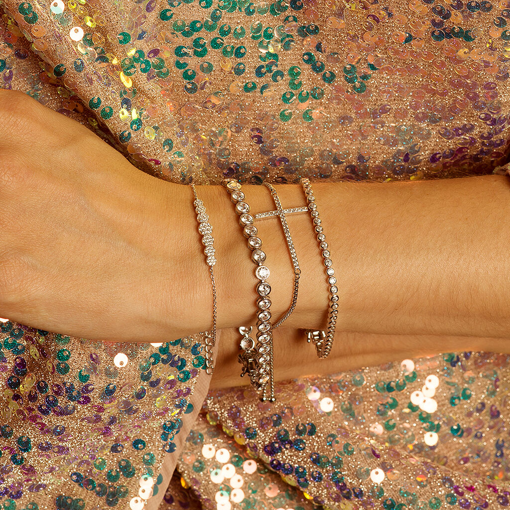 Damen Armband Weißgold 375 Zirkonia Kreis Aynsley - Armbänder mit Anhänger Damen | OROVIVO