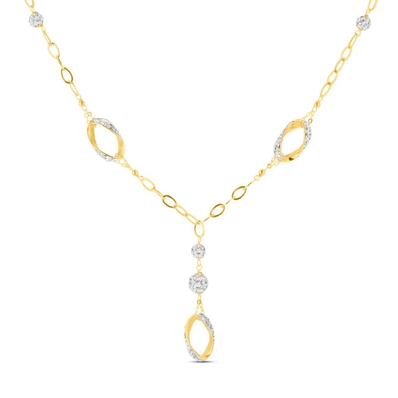 Collana Crystal Gold Oro Giallo Cristallo - Spannringe Damen | OROVIVO