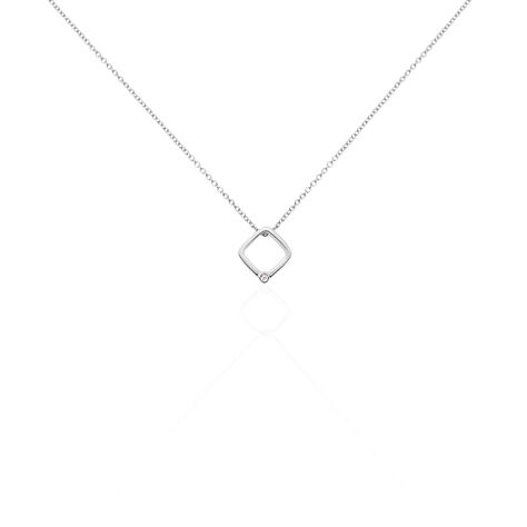 Damen Collier Silber 925 Diamant 0ct Viereck Vayanna 45cm - Halsketten Damen | OROVIVO