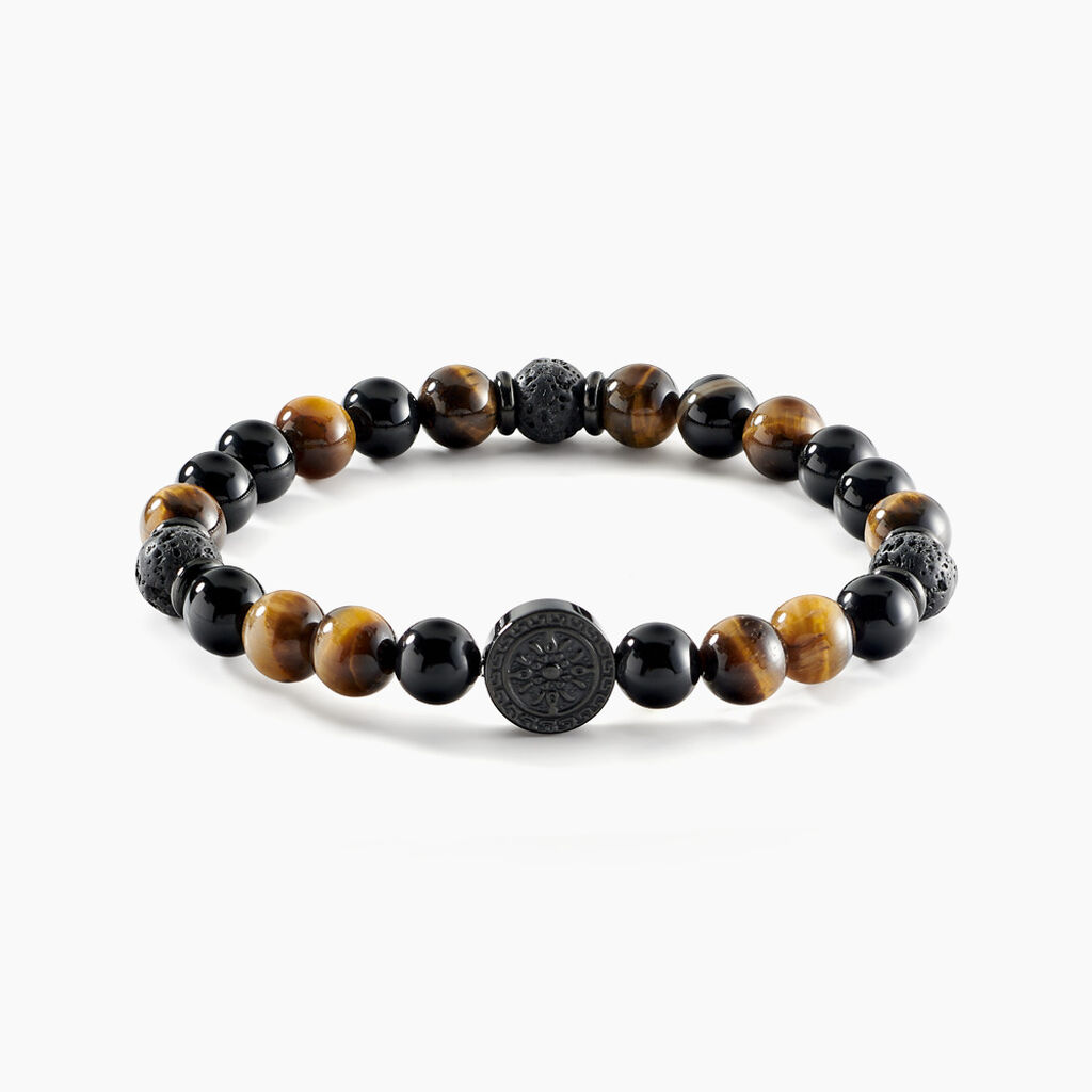 Bracelet Jourdan Yasur Boules œil De Tigre - Spannringe Herren | OROVIVO