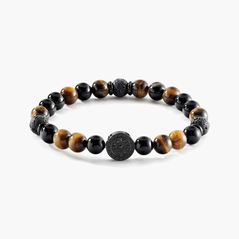 Bracelet Jourdan Yasur Boules œil De Tigre - Spannringe Herren | OROVIVO