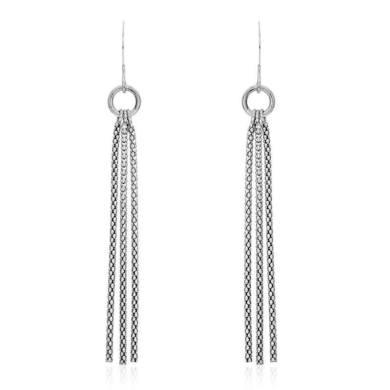 Boucles D'oreilles Pendantes Argent Blanc - Spannringe Damen | OROVIVO
