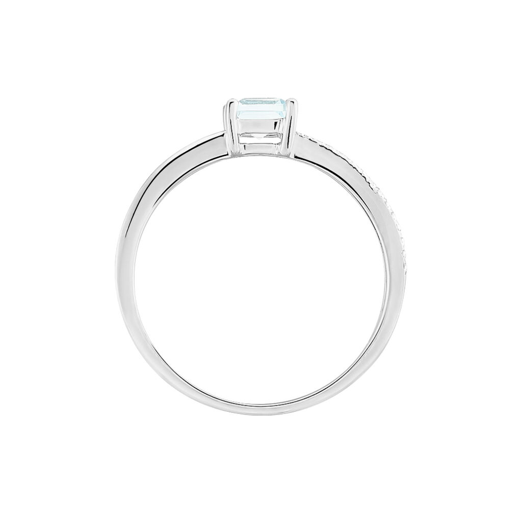 Bague Wissel Or Blanc Topaze Et Diamant - Spannringe Damen | OROVIVO