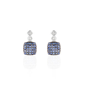 Damen Ohrstecker Weißgold 375 Saphir Diamanten - Ohrstecker Damen | OROVIVO