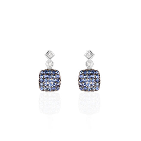 Damen Ohrstecker Weißgold 375 Saphir Diamanten - Ohrstecker Damen | OROVIVO