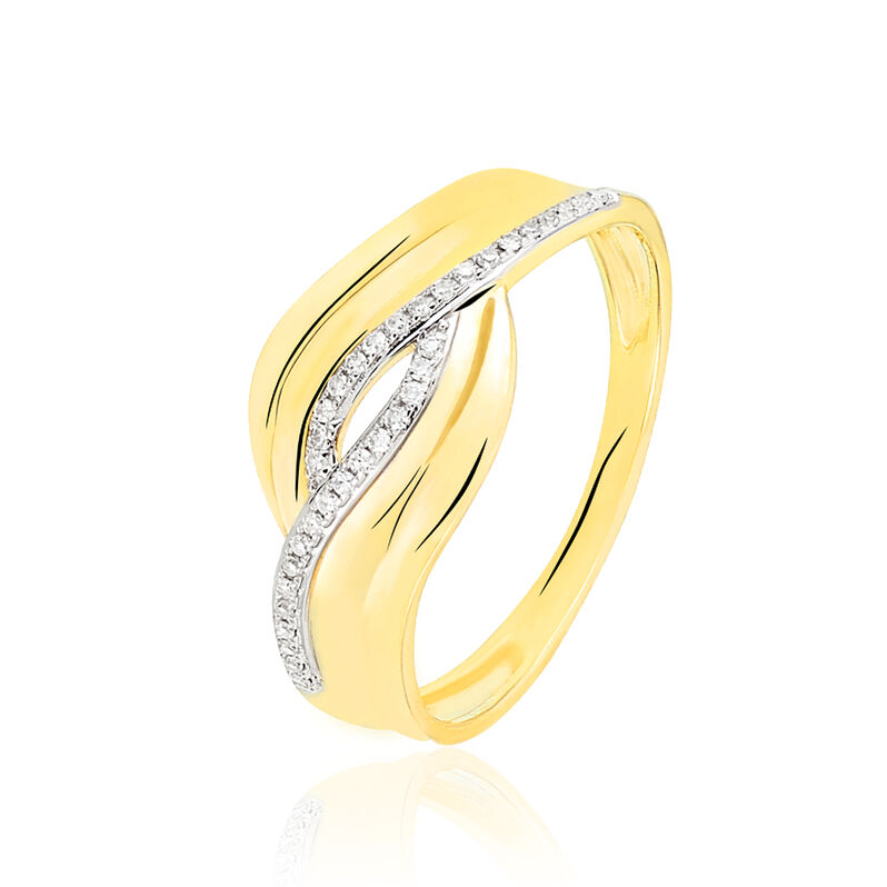 Bague Or Jaune Eden Diamants - Spannringe Damen | OROVIVO