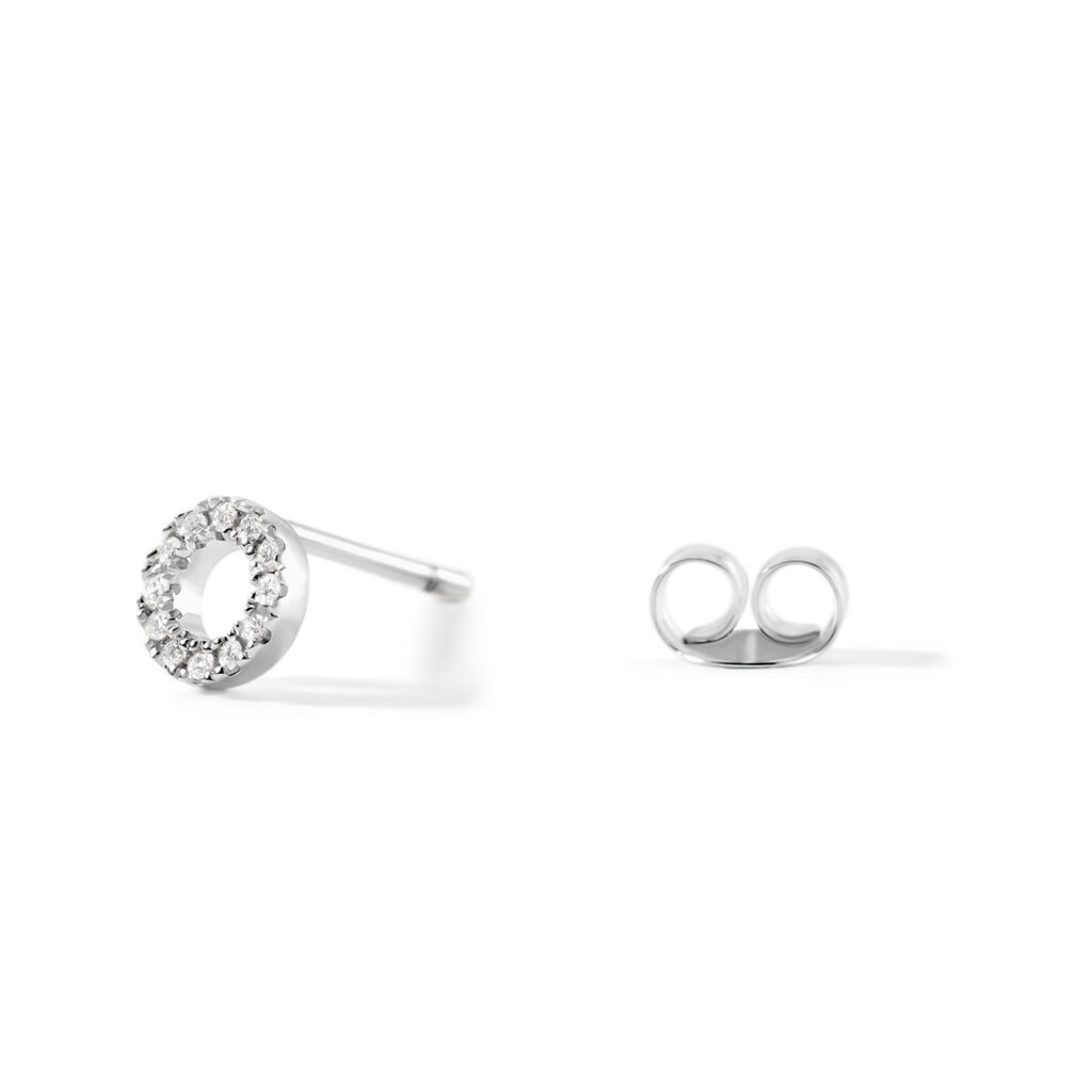 GWEN Damen Ohrstecker Weißgold 375 (9 Karat) Diamant Weiß 0,07 ct - Ohrstecker Damen | OROVIVO