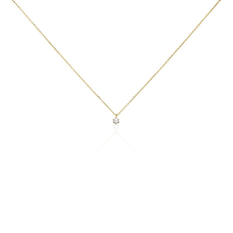 Monopoli Damen Collier Gold 750 (18 Karat) Diamant Wei&szlig; 0,16 ct - Halsketten Damen | OROVIVO