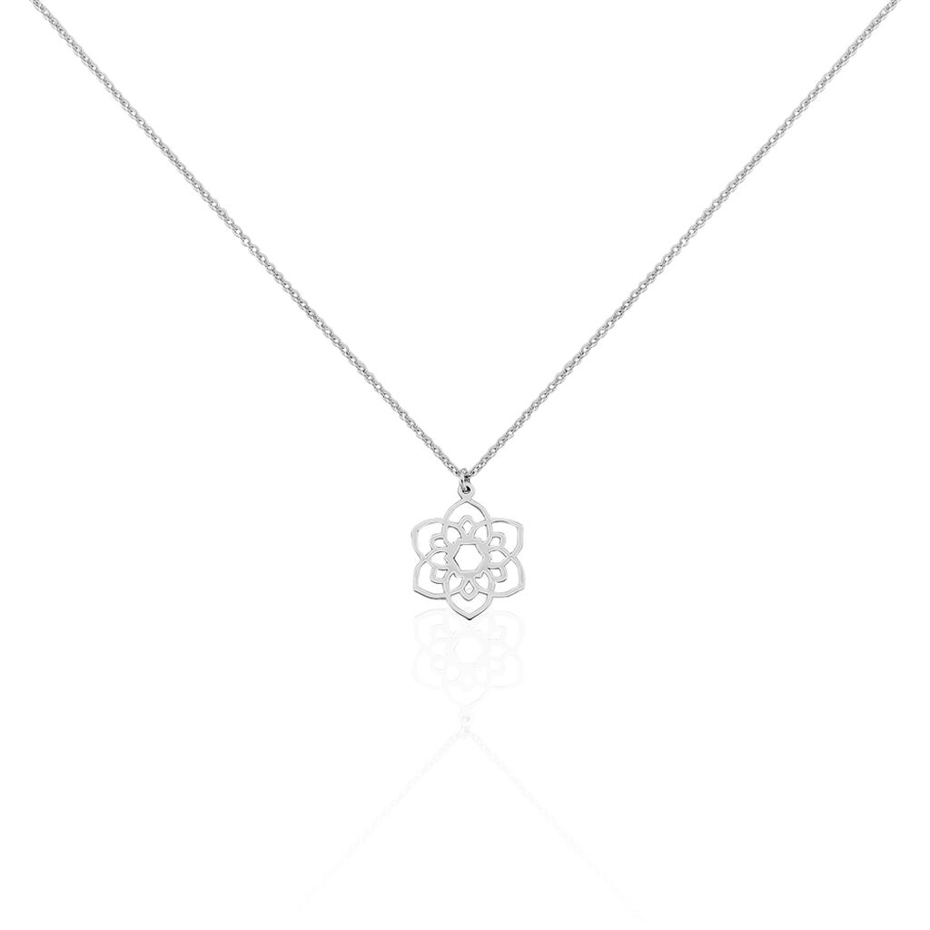 Damen Halskette Silber 925 Blume Mielina, Collier ohne Stein