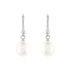 DOREA Damen Ohrringe Lang Silber 925 Zuchtperle Perlmutt