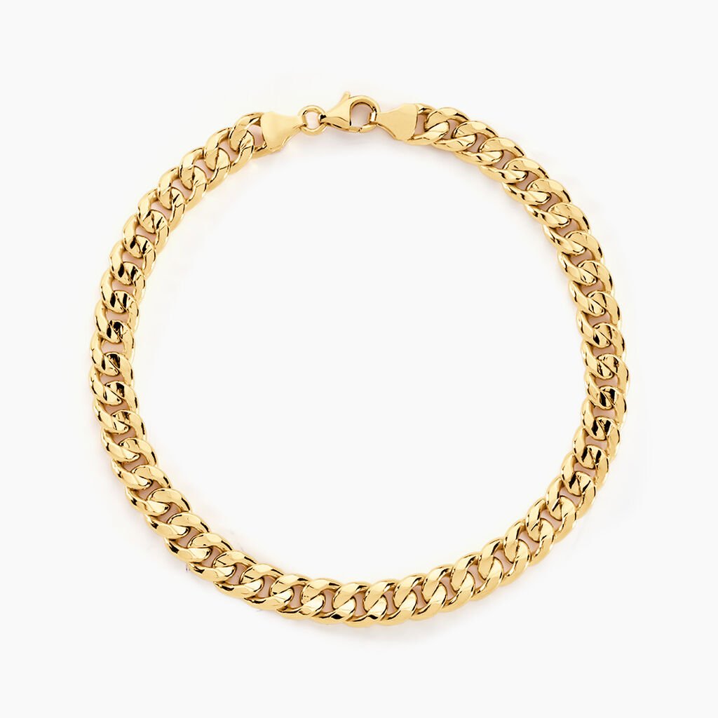 Bracelet Iris Or Jaune Maille Gourmette - Spannringe Herren | OROVIVO