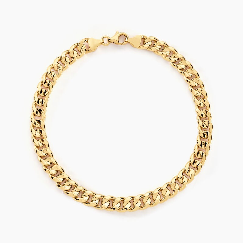 Bracelet Iris Or Jaune Maille Gourmette - Spannringe Herren | OROVIVO