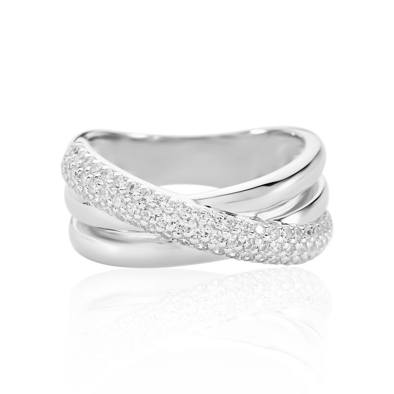 SILVANNA Damen Ring Silber 925 Zirkonia Wei&szlig; 0,25 ct - Ringe mit Stein Damen | OROVIVO