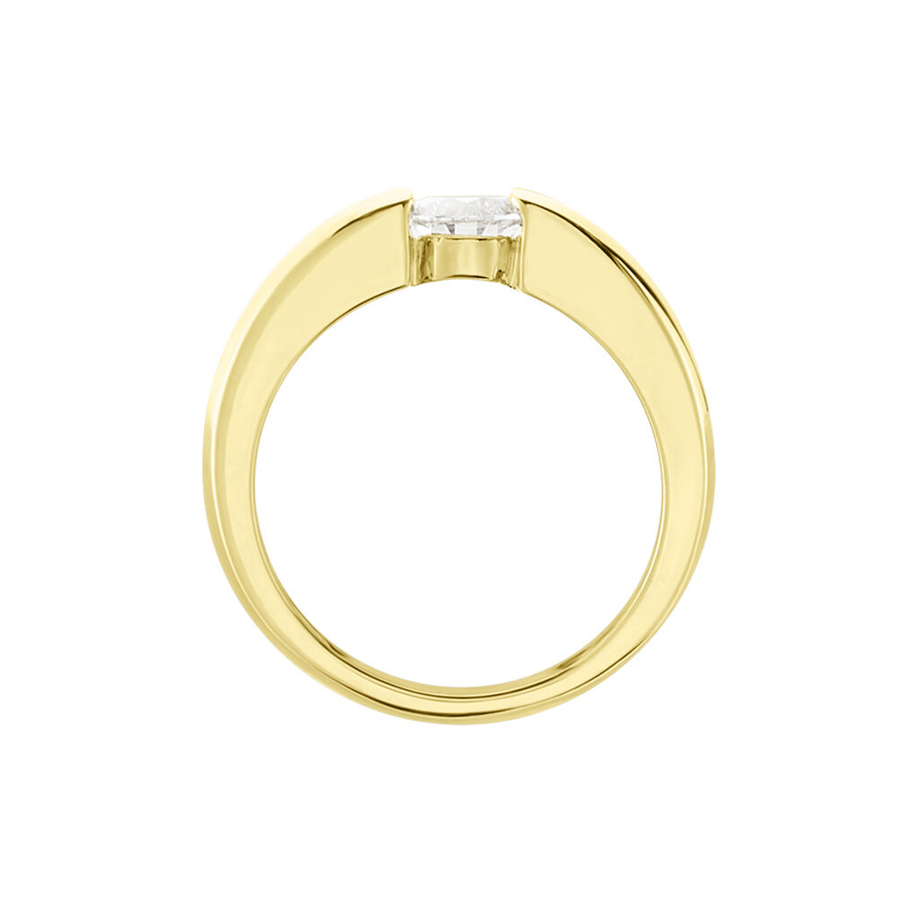 Orchestra Damen Ring Gold 750 (18 Karat) Synthetischer Diamant Wei&szlig; 0,41 ct