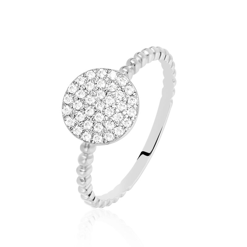 Bague Andra Or Weiss Pastille Oxydes - Spannringe Damen | OROVIVO