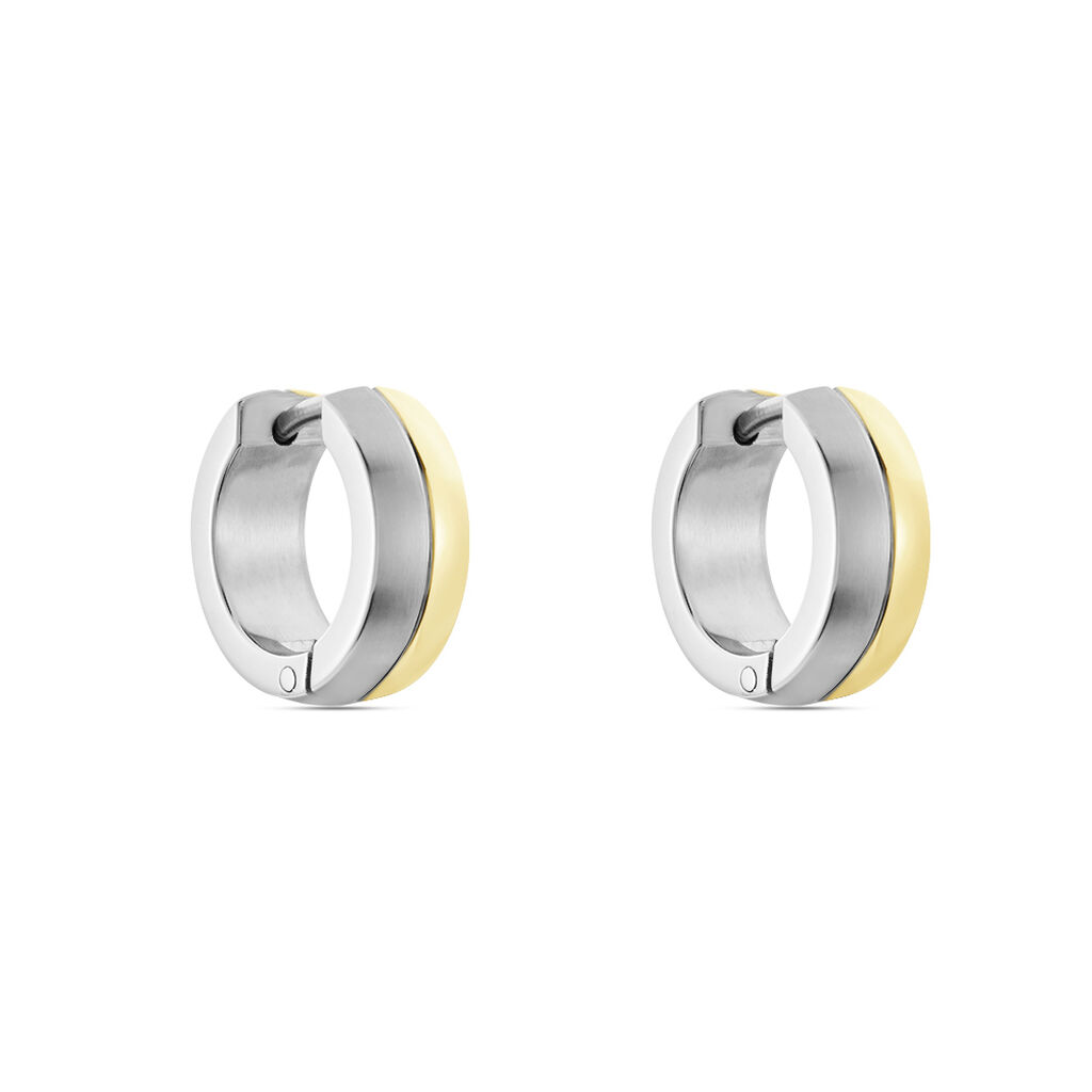 Damen Creolen Titan Bicolor Gelb/Silber - Creolen Damen | OROVIVO