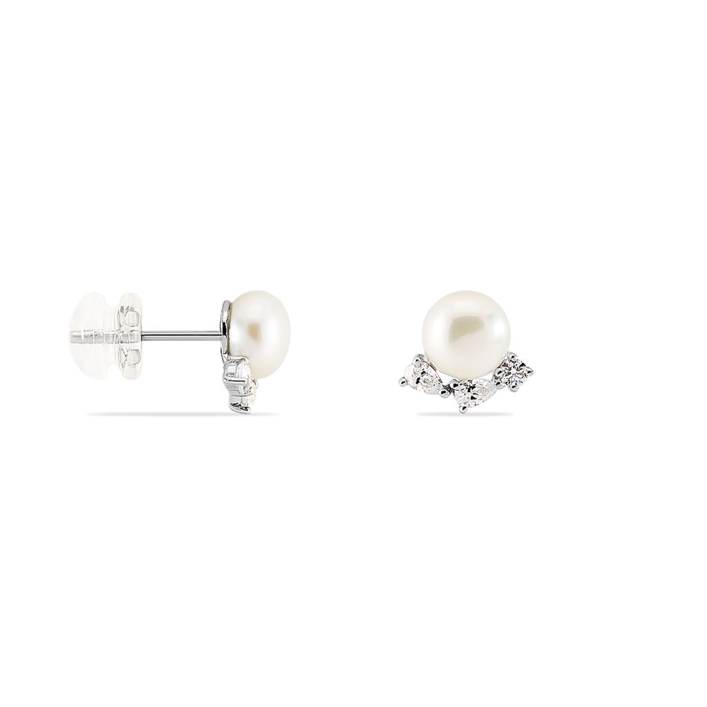 Boucles D'oreilles Alicia Or Weiss - Spannringe Damen | OROVIVO