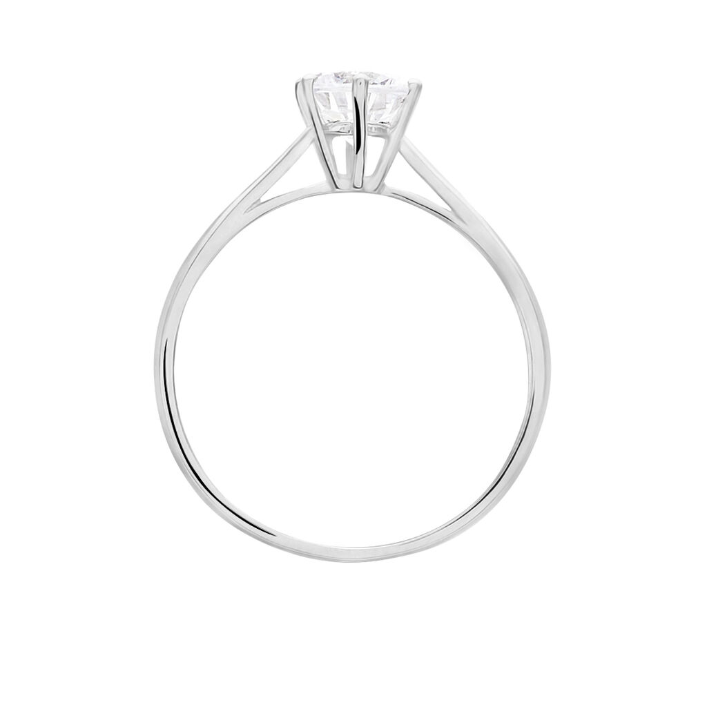 Damen Ring Weißgold 375 Zirkonia Krappe 6  - Verlobungsringe Damen | OROVIVO