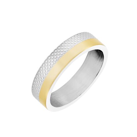 Herren Ring Edelstahl Bicolor Gelb/Silber   5,00mm  - Ringe Herren | OROVIVO