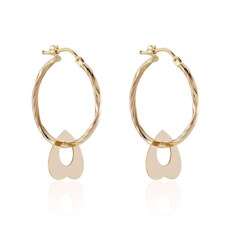 Damen Creolen Gold 375 Herz - Creolen Damen | OROVIVO