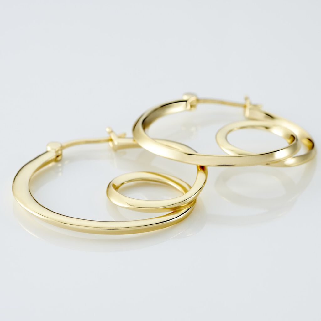 ANNA Damen Creolen Silber vergoldet 925