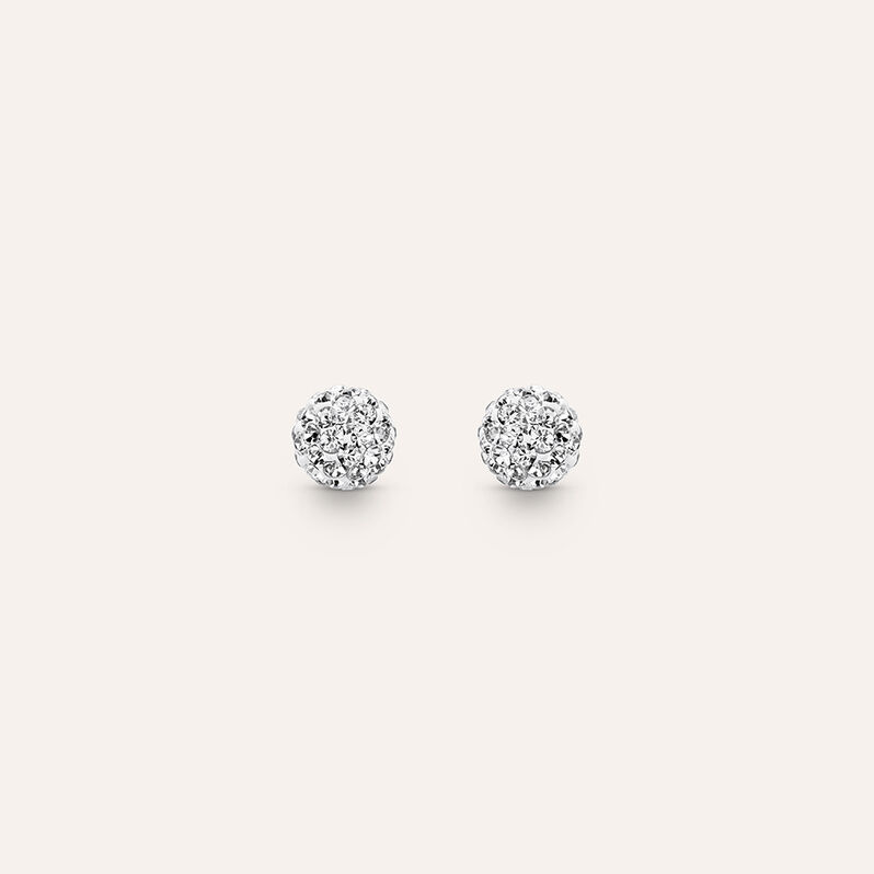 Orecchini Lobo Crystal Gold Oro Bianco Cristallo - Spannringe Damen | OROVIVO
